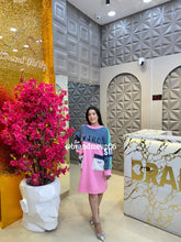 DENIM FULL SLEEVES DRESS WITH POCKET (PRM-757)